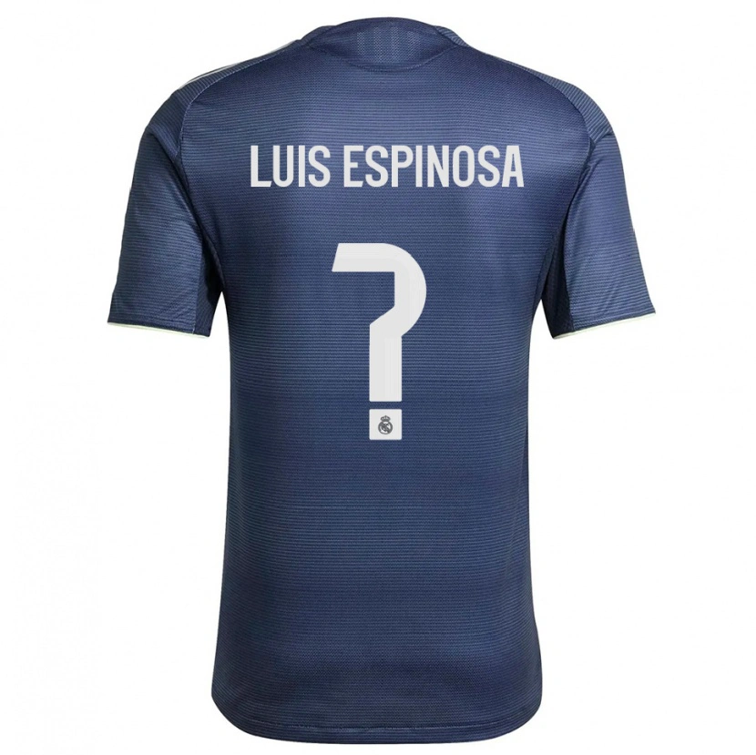 Danxen Donna Maglia José Luis Espinosa #0 Blu Scuro Argento Kit Gara Away 2025/26 Maglietta