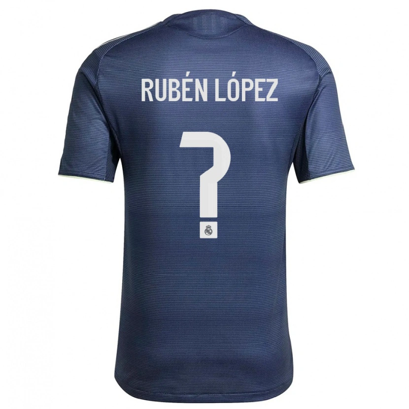 Danxen Donna Maglia Rubén López #0 Blu Scuro Argento Kit Gara Away 2025/26 Maglietta