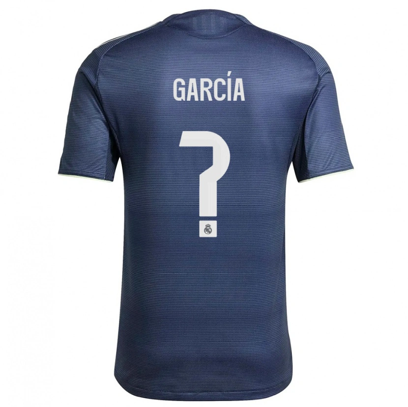 Danxen Donna Maglia Andrés García #0 Blu Scuro Argento Kit Gara Away 2025/26 Maglietta