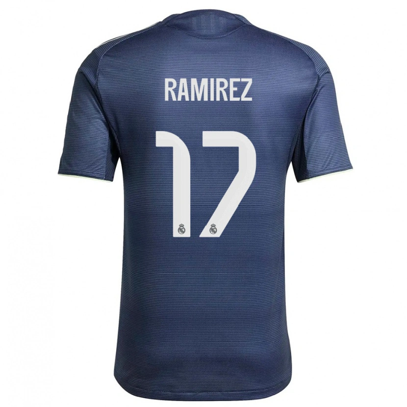 Danxen Donna Maglia Darío Ramírez #17 Blu Scuro Argento Kit Gara Away 2025/26 Maglietta