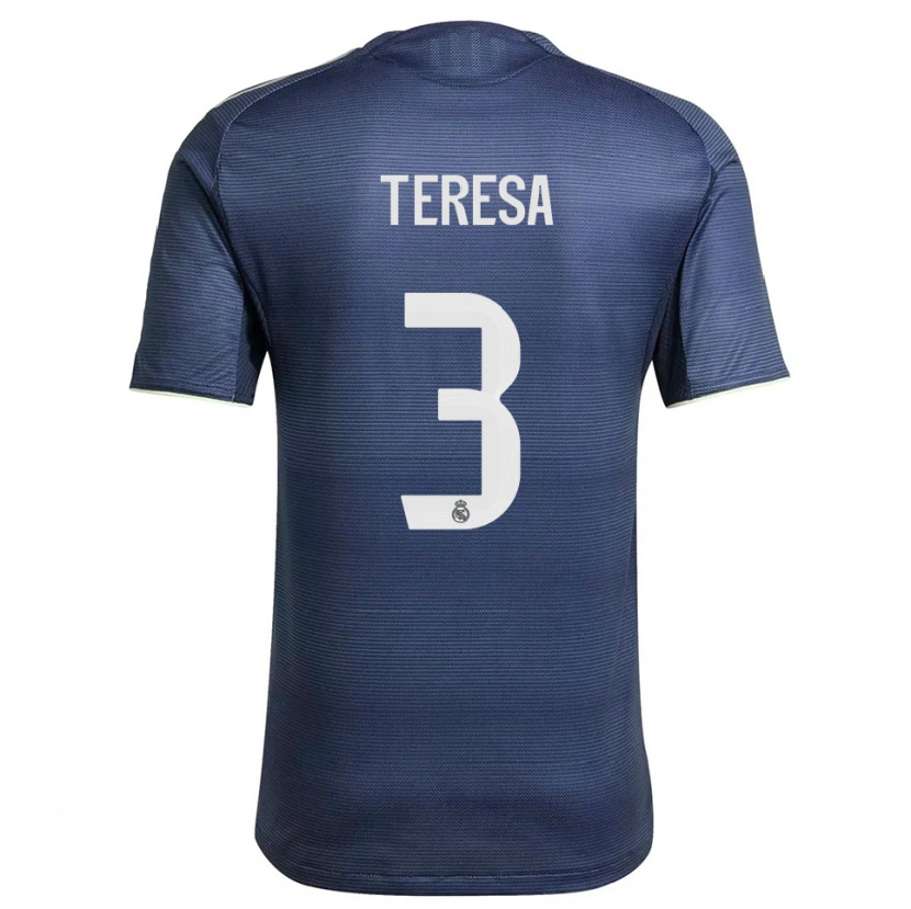 Danxen Donna Maglia Teresa Abelleira Dueñas #3 Blu Scuro Argento Kit Gara Away 2025/26 Maglietta