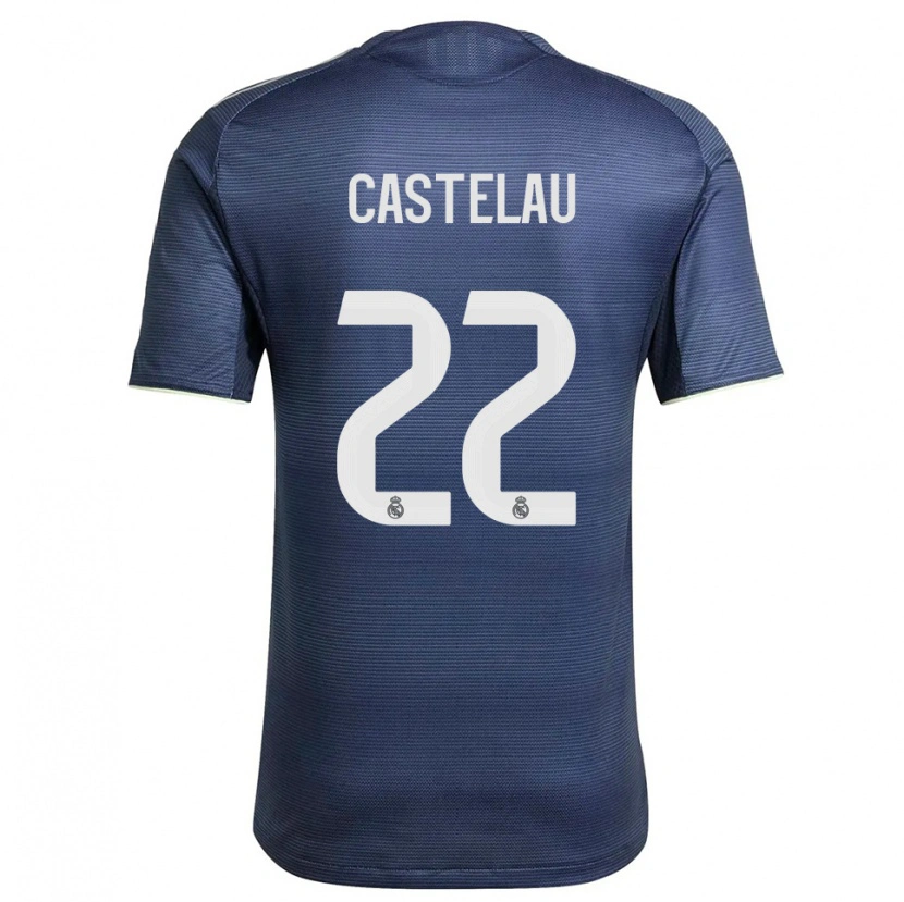 Danxen Donna Maglia Alber Castelau #22 Blu Scuro Argento Kit Gara Away 2025/26 Maglietta