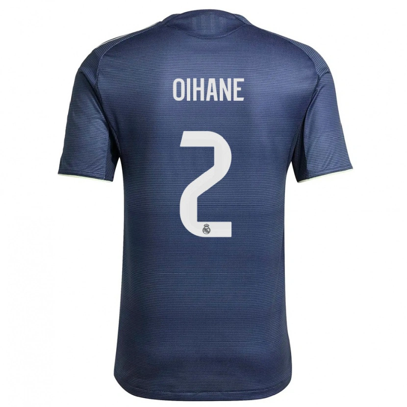 Danxen Donna Maglia Oihane Hernández #2 Blu Scuro Argento Kit Gara Away 2025/26 Maglietta