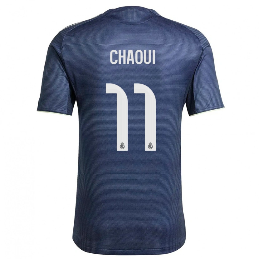 Danxen Donna Maglia Omar Chaoui #11 Blu Scuro Argento Kit Gara Away 2025/26 Maglietta