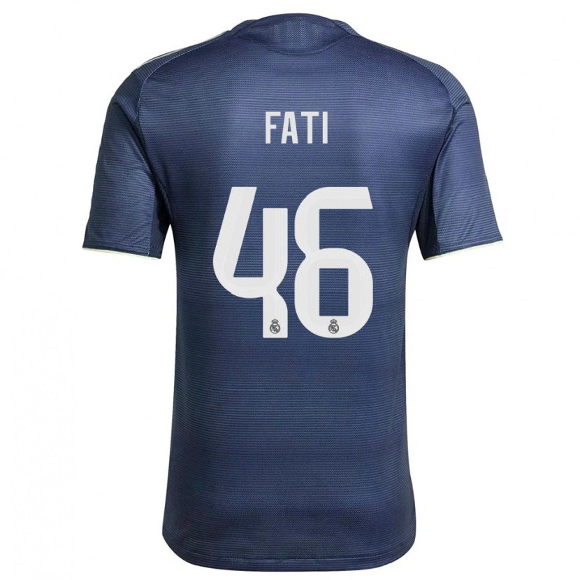 Danxen Donna Maglia Lamini Fati #46 Blu Scuro Argento Kit Gara Away 2025/26 Maglietta