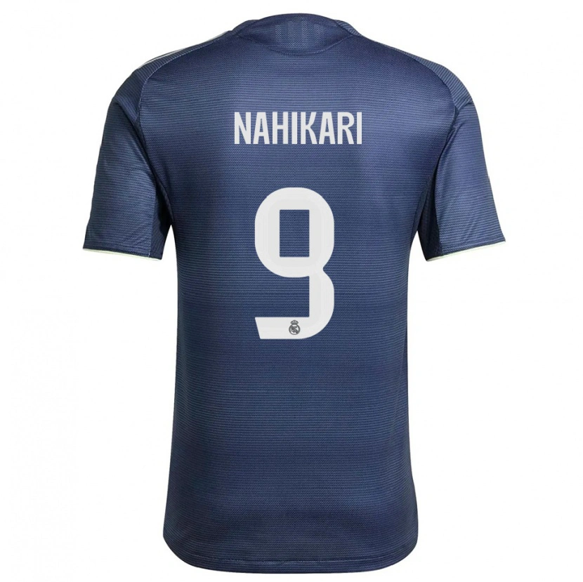 Danxen Donna Maglia Nahikari Garcia #9 Blu Scuro Argento Kit Gara Away 2025/26 Maglietta