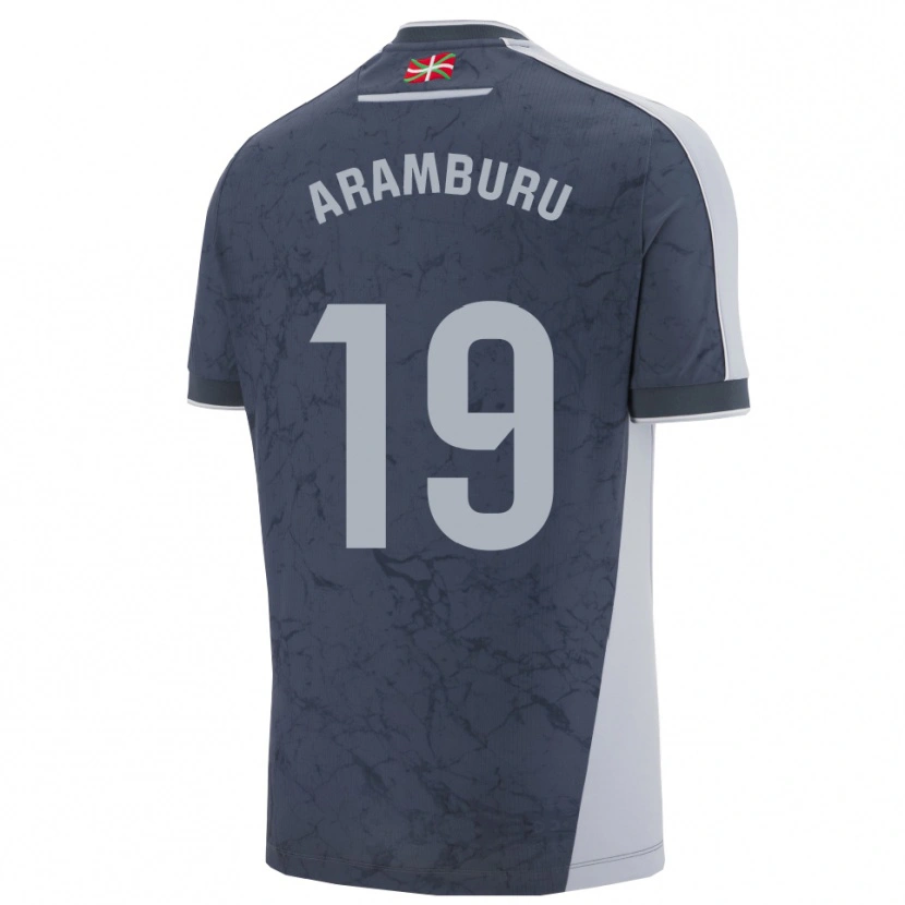 Danxen Donna Maglia Jon Aramburu #19 Blu Scuro Bianco Kit Gara Away 2025/26 Maglietta