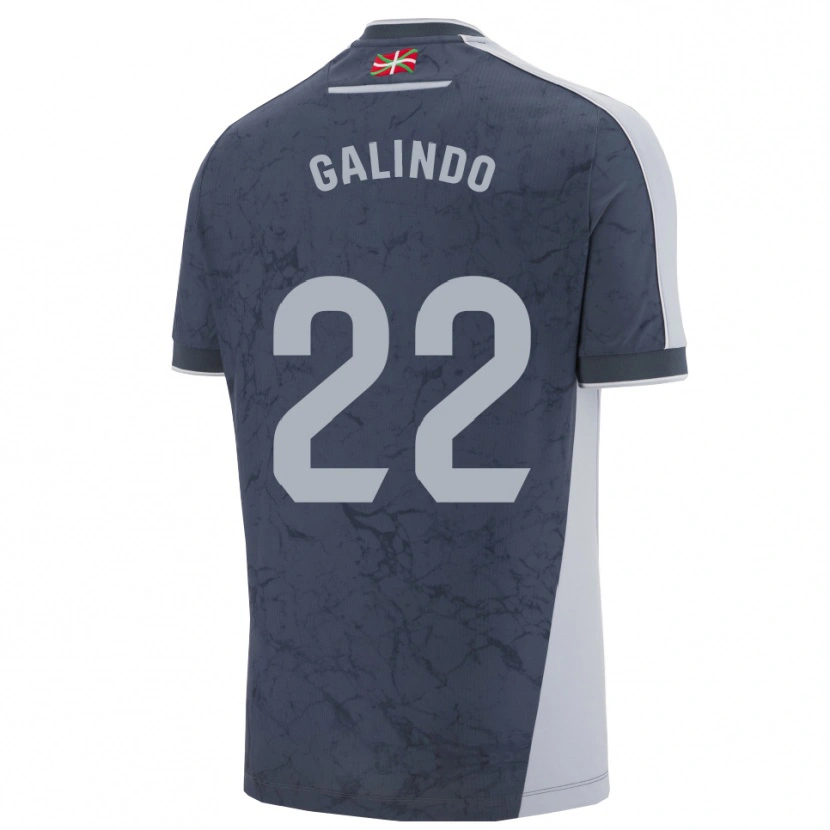 Danxen Donna Maglia Iker Galindo #22 Blu Scuro Bianco Kit Gara Away 2025/26 Maglietta