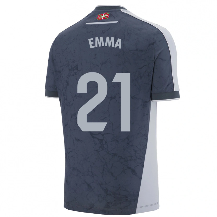 Danxen Donna Maglia Emma Ramírez #21 Blu Scuro Bianco Kit Gara Away 2025/26 Maglietta