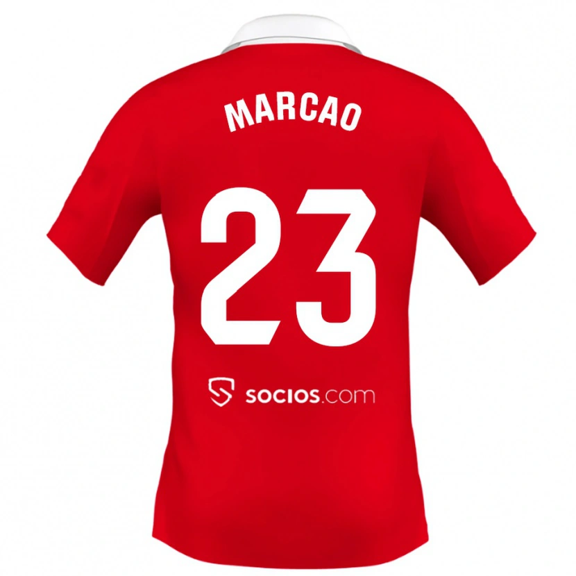 Danxen Donna Maglia Marcão #23 Rosso Bianco Grigio Kit Gara Away 2025/26 Maglietta
