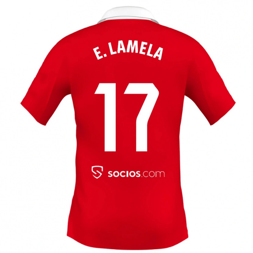 Danxen Donna Maglia Erik Lamela #17 Rosso Bianco Grigio Kit Gara Away 2025/26 Maglietta