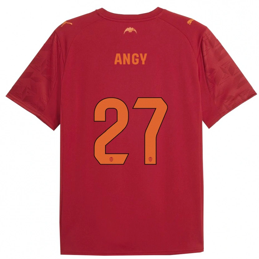 Danxen Donna Maglia Angy #27 Rosso Arancione Kit Gara Away 2025/26 Maglietta