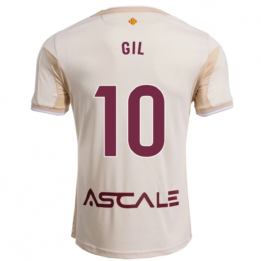 Danxen Donna Maglia Markel Gil #10 Bianco Sporco Borgogna Kit Gara Away 2025/26 Maglietta