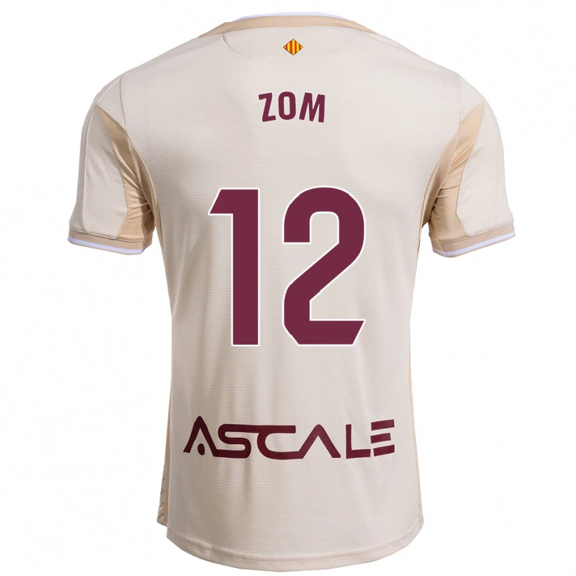 Danxen Donna Maglia Ludo Zom #12 Bianco Sporco Borgogna Kit Gara Away 2025/26 Maglietta