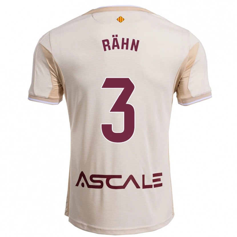 Danxen Donna Maglia Ronan Rähn #3 Bianco Sporco Borgogna Kit Gara Away 2025/26 Maglietta