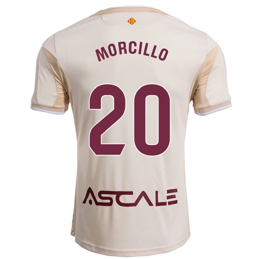 Danxen Donna Maglia Raquel Morcillo #20 Bianco Sporco Borgogna Kit Gara Away 2025/26 Maglietta