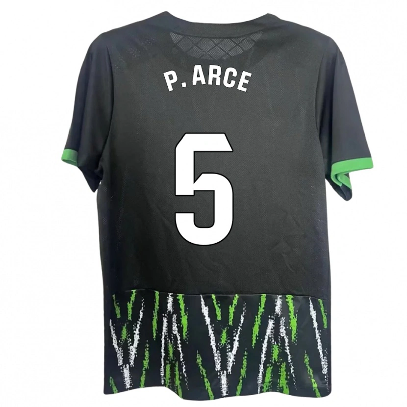 Danxen Donna Maglia Paula Arce Moreno #5 Nero Verde Kit Gara Away 2025/26 Maglietta
