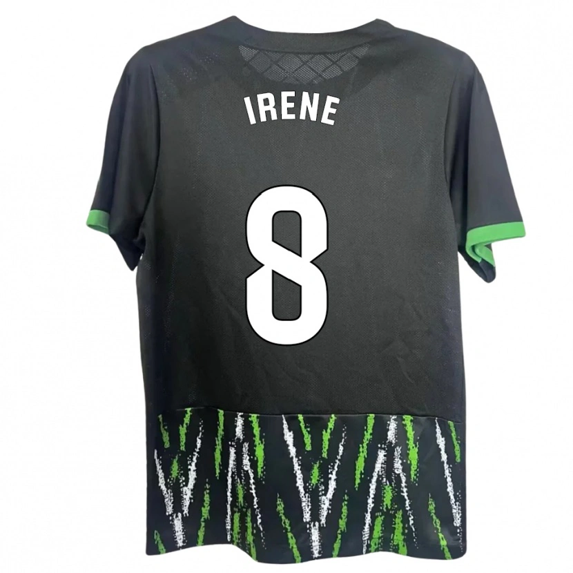 Danxen Donna Maglia Irene Ñiguez García #8 Nero Verde Kit Gara Away 2025/26 Maglietta