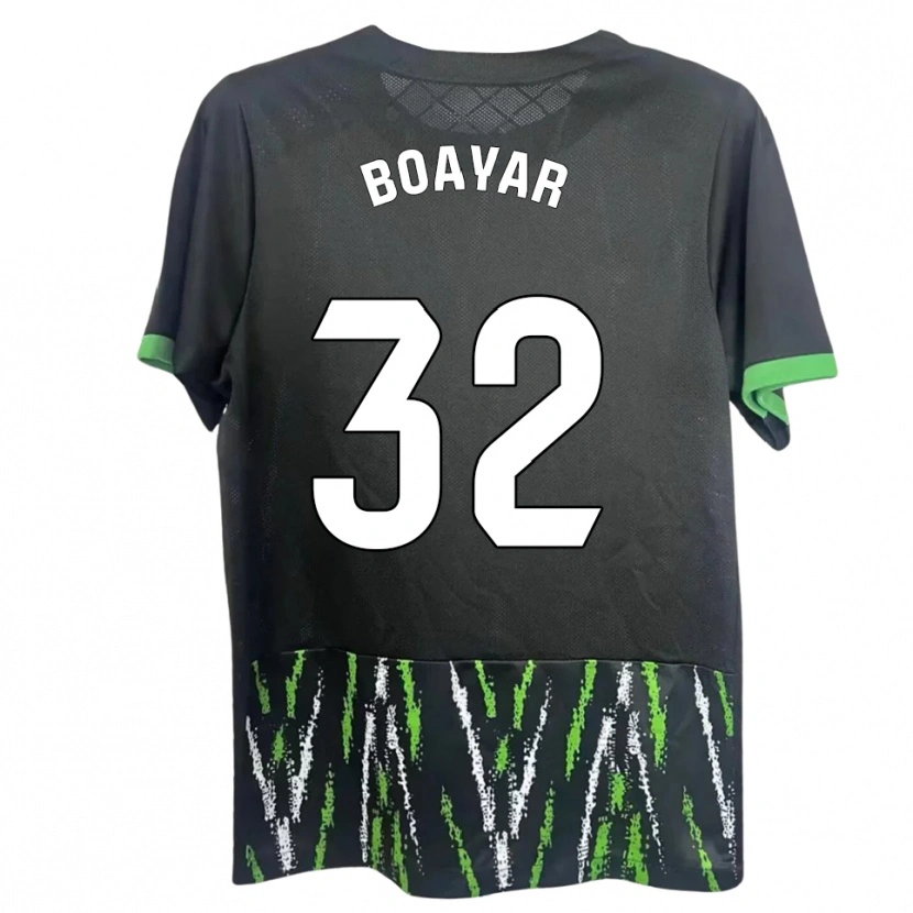 Danxen Donna Maglia Adam Boayar #32 Nero Verde Kit Gara Away 2025/26 Maglietta