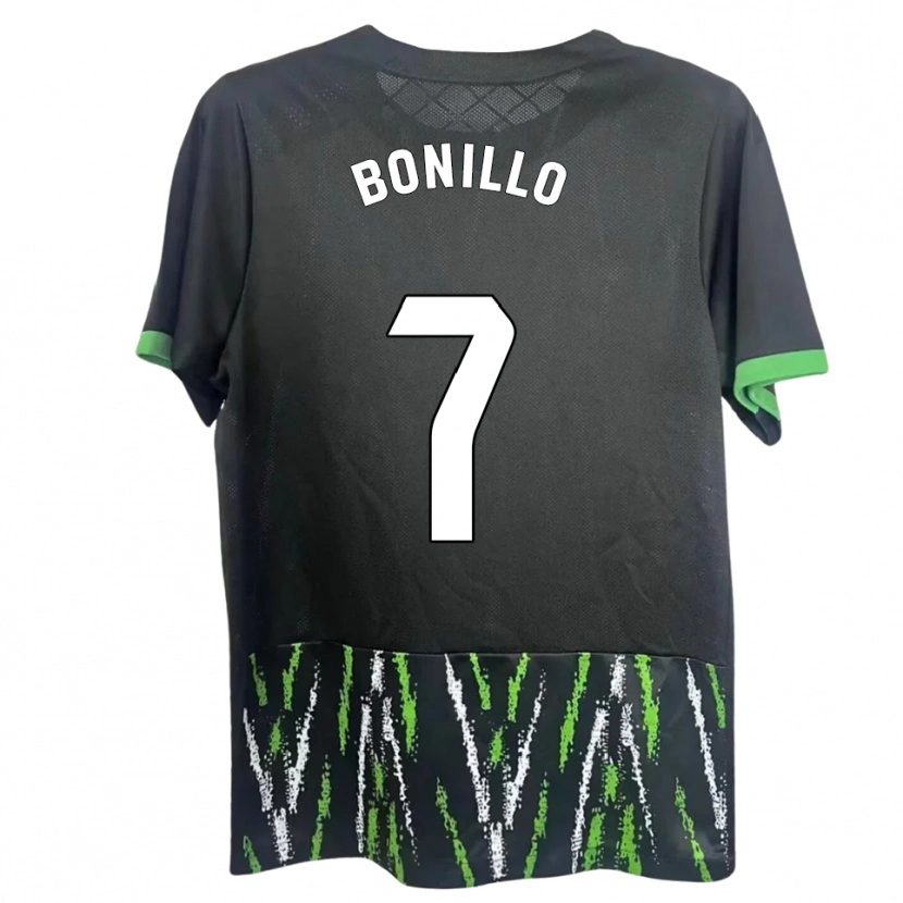 Danxen Donna Maglia Haizam Bonillo #7 Nero Verde Kit Gara Away 2025/26 Maglietta