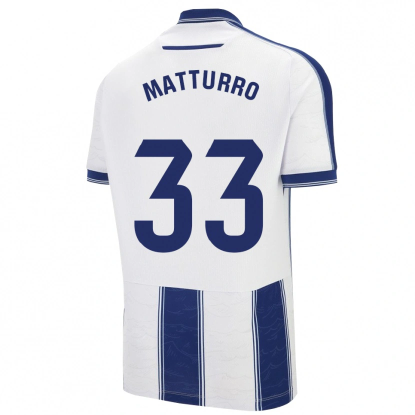 Danxen Donna Maglia Alan Matturro #33 Blu Scuro Bianco Kit Gara Away 2025/26 Maglietta