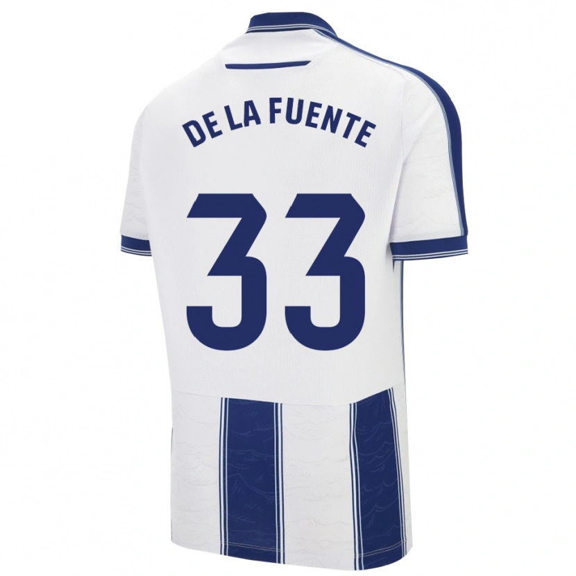 Danxen Donna Maglia Alba De La Fuente #33 Blu Scuro Bianco Kit Gara Away 2025/26 Maglietta