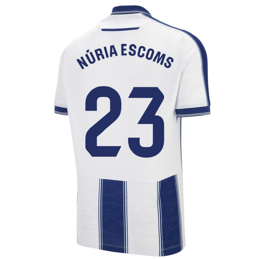 Danxen Donna Maglia Núria Escoms #23 Blu Scuro Bianco Kit Gara Away 2025/26 Maglietta