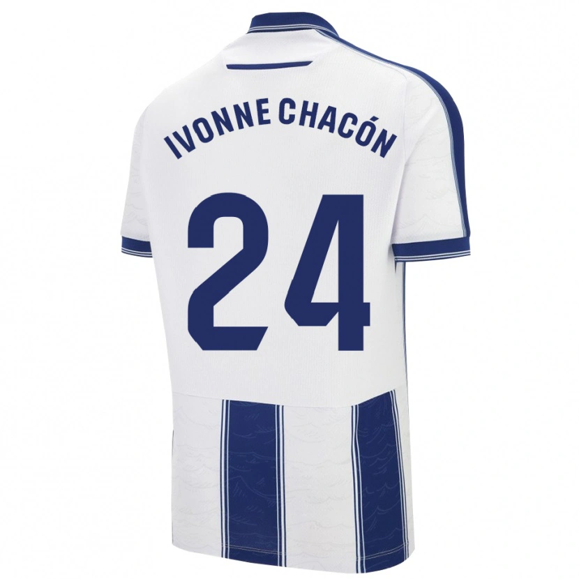 Danxen Donna Maglia Ivonne Chacón #24 Blu Scuro Bianco Kit Gara Away 2025/26 Maglietta