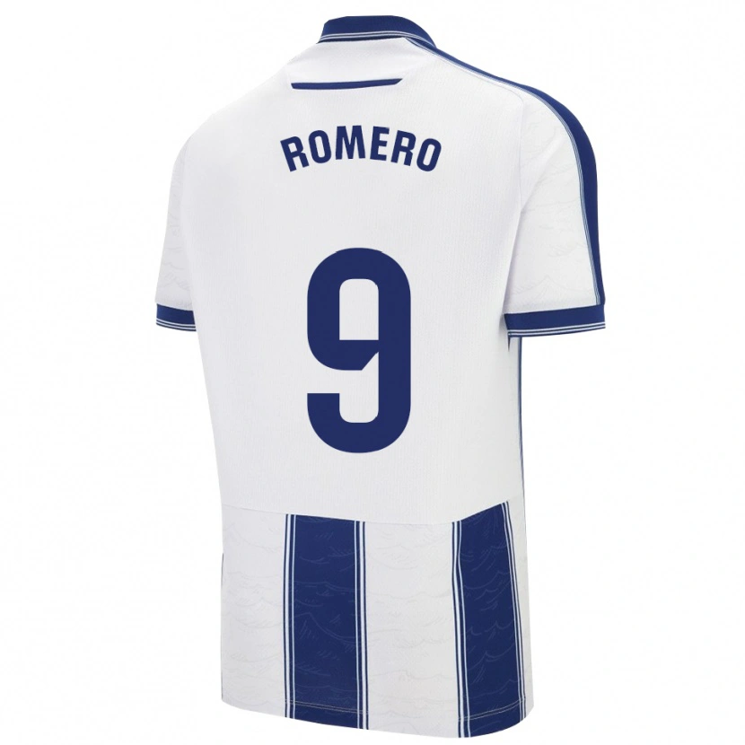 Danxen Donna Maglia Iván Romero #9 Blu Scuro Bianco Kit Gara Away 2025/26 Maglietta