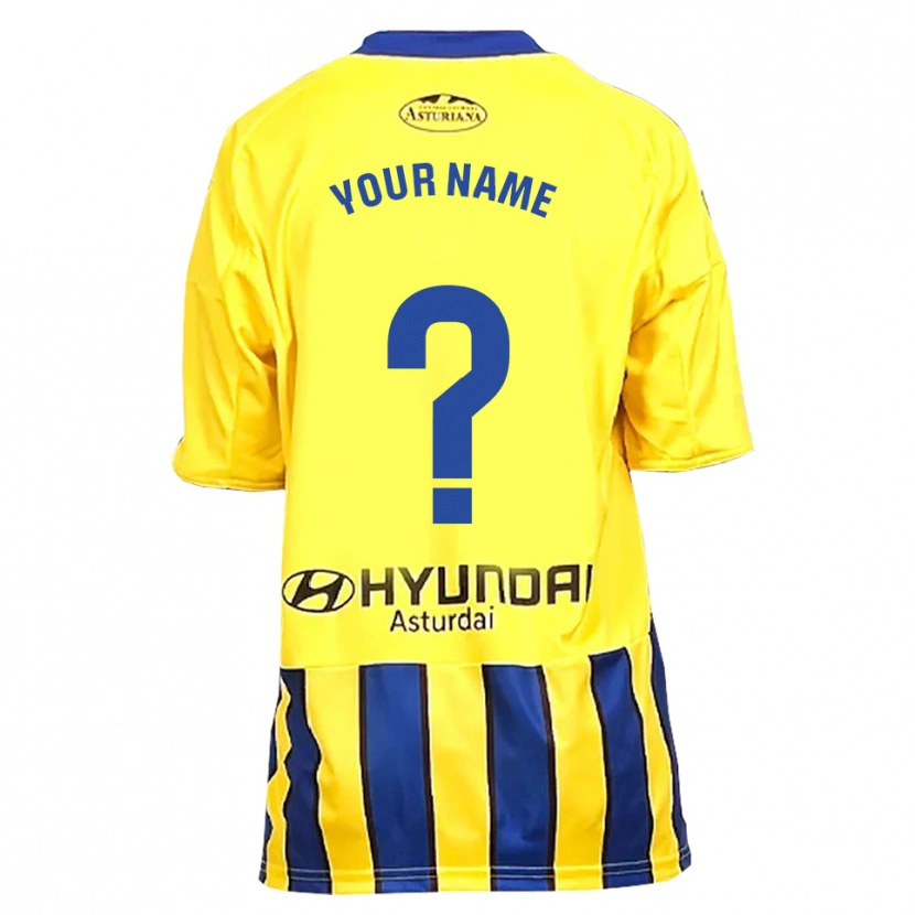 Danxen Donna Maglia Il Tuo Nome #0 Giallo Blu Kit Gara Away 2025/26 Maglietta