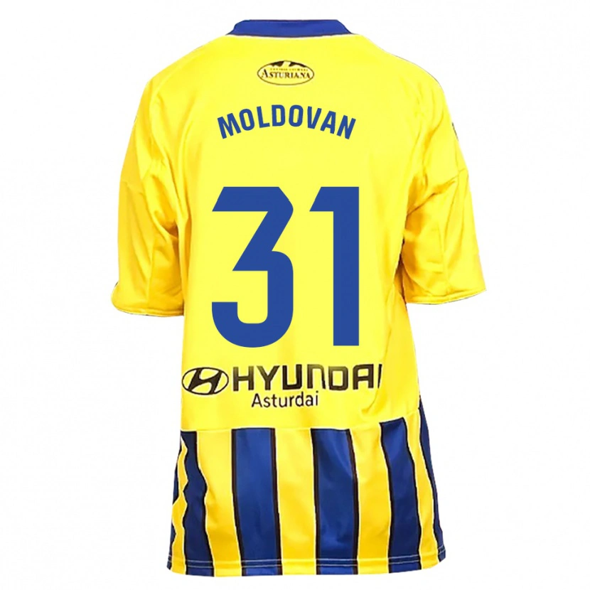Danxen Donna Maglia Horațiu Moldovan #31 Giallo Blu Kit Gara Away 2025/26 Maglietta