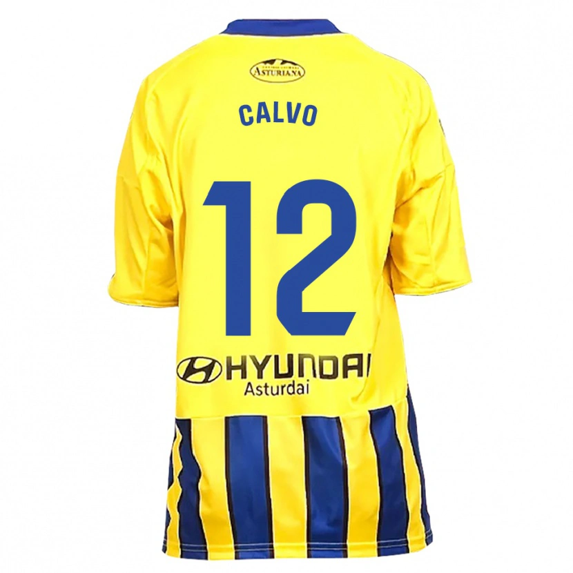 Danxen Donna Maglia Dani Calvo #12 Giallo Blu Kit Gara Away 2025/26 Maglietta