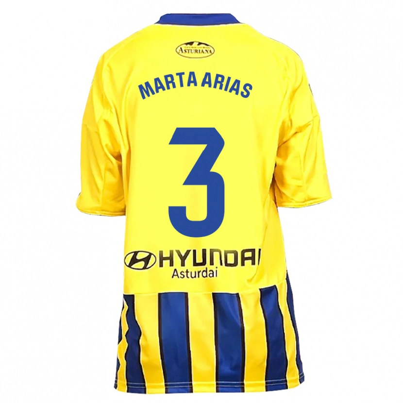 Danxen Donna Maglia Marta Arias #3 Giallo Blu Kit Gara Away 2025/26 Maglietta