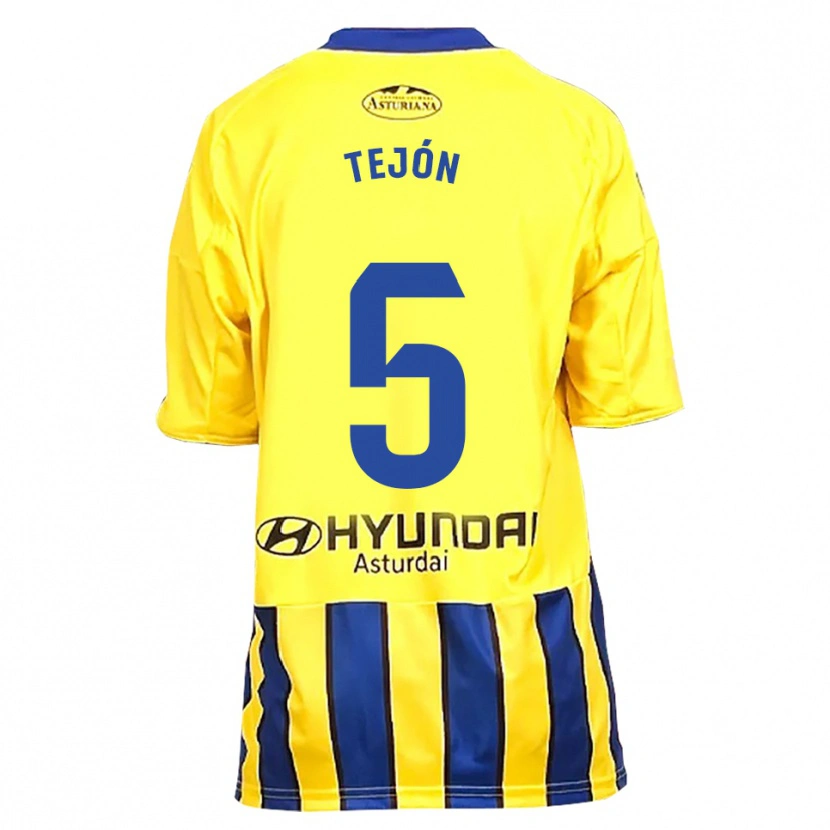 Danxen Donna Maglia Diego Tejón #5 Giallo Blu Kit Gara Away 2025/26 Maglietta