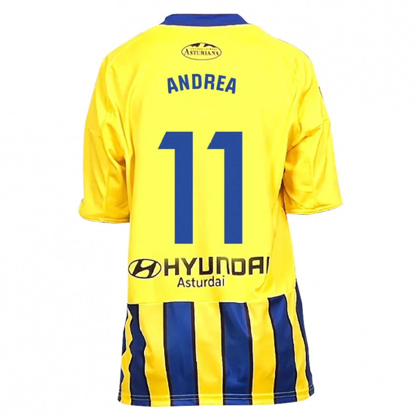 Danxen Donna Maglia Andrea Sordo Gutierrez #11 Giallo Blu Kit Gara Away 2025/26 Maglietta