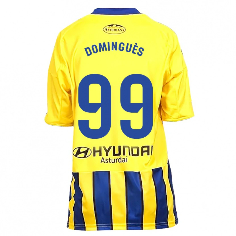 Danxen Donna Maglia Brandon Dominguès #99 Giallo Blu Kit Gara Away 2025/26 Maglietta