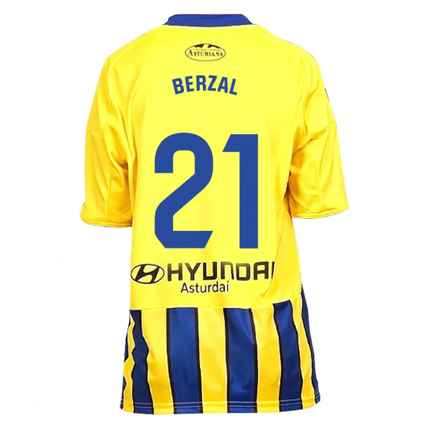 Danxen Donna Maglia Guille Berzal #21 Giallo Blu Kit Gara Away 2025/26 Maglietta