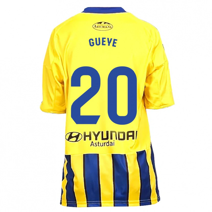 Danxen Donna Maglia Lamine Gueye #20 Giallo Blu Kit Gara Away 2025/26 Maglietta