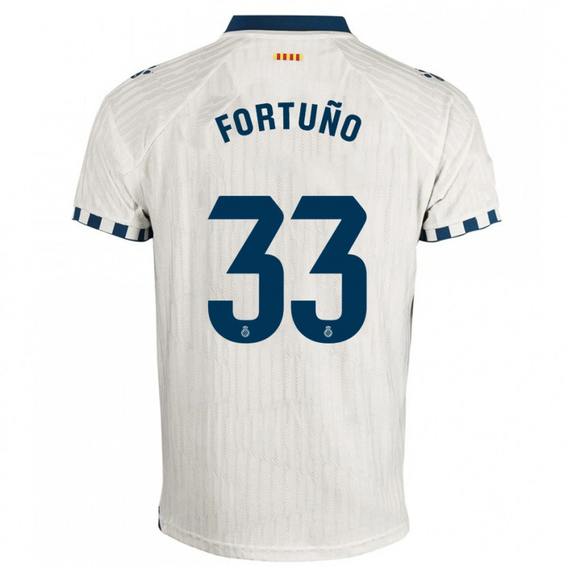 Danxen Donna Maglia Ángel Fortuño #33 Bianco Blu Kit Gara Away 2025/26 Maglietta