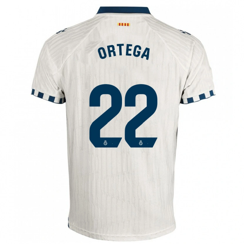 Danxen Donna Maglia Ricard Ortega #22 Bianco Blu Kit Gara Away 2025/26 Maglietta