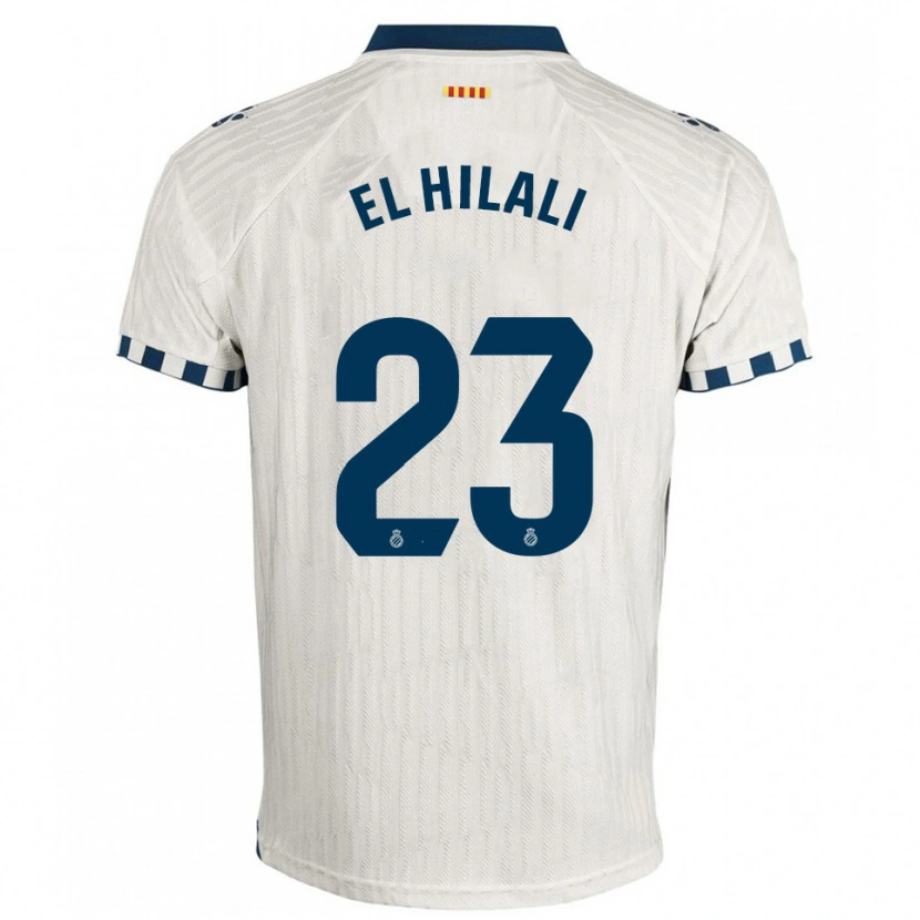 Danxen Donna Maglia Omar El Hilali #23 Bianco Blu Kit Gara Away 2025/26 Maglietta