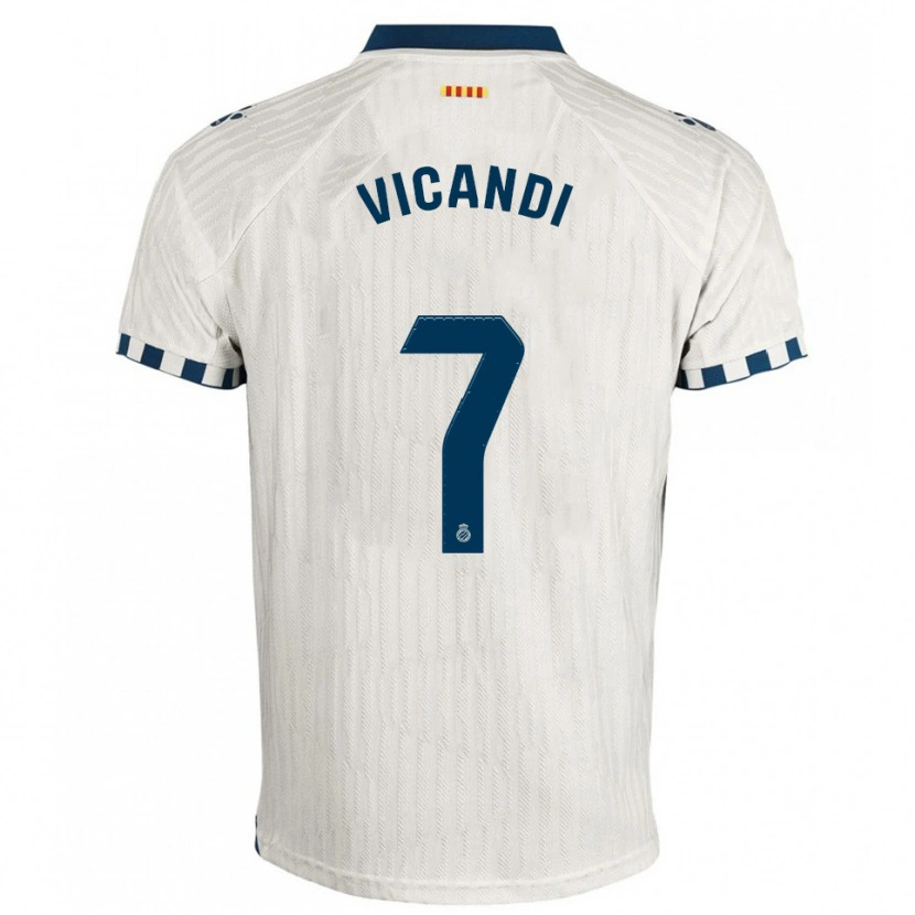 Danxen Donna Maglia Aimar Vicandi #7 Bianco Blu Kit Gara Away 2025/26 Maglietta