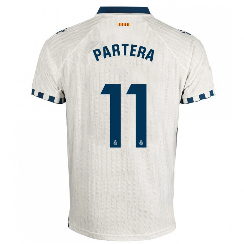 Danxen Donna Maglia Álex Partera #11 Bianco Blu Kit Gara Away 2025/26 Maglietta