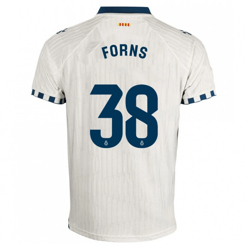 Danxen Donna Maglia Ian Forns #38 Bianco Blu Kit Gara Away 2025/26 Maglietta