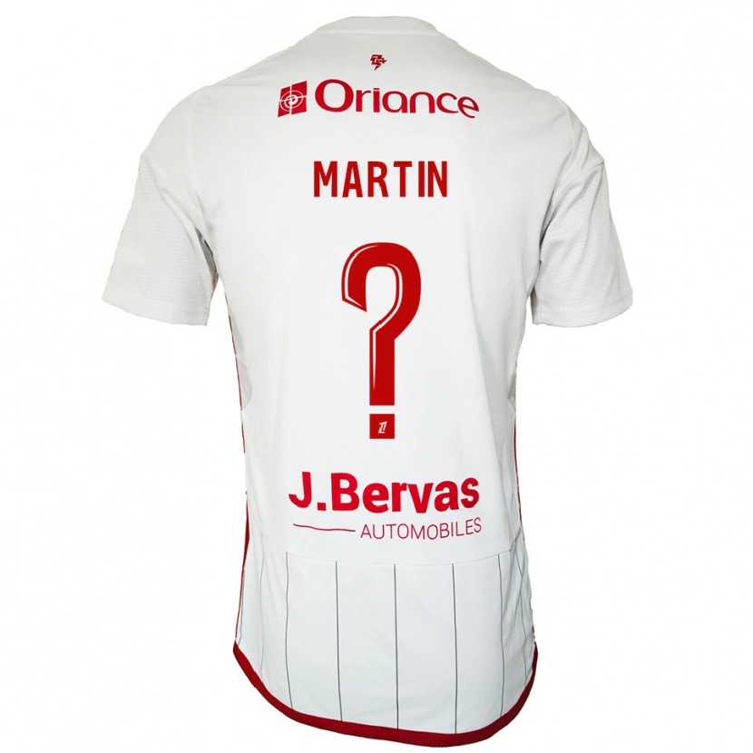 Danxen Donna Maglia Clara Martin #0 Bianco Rosso Kit Gara Away 2025/26 Maglietta