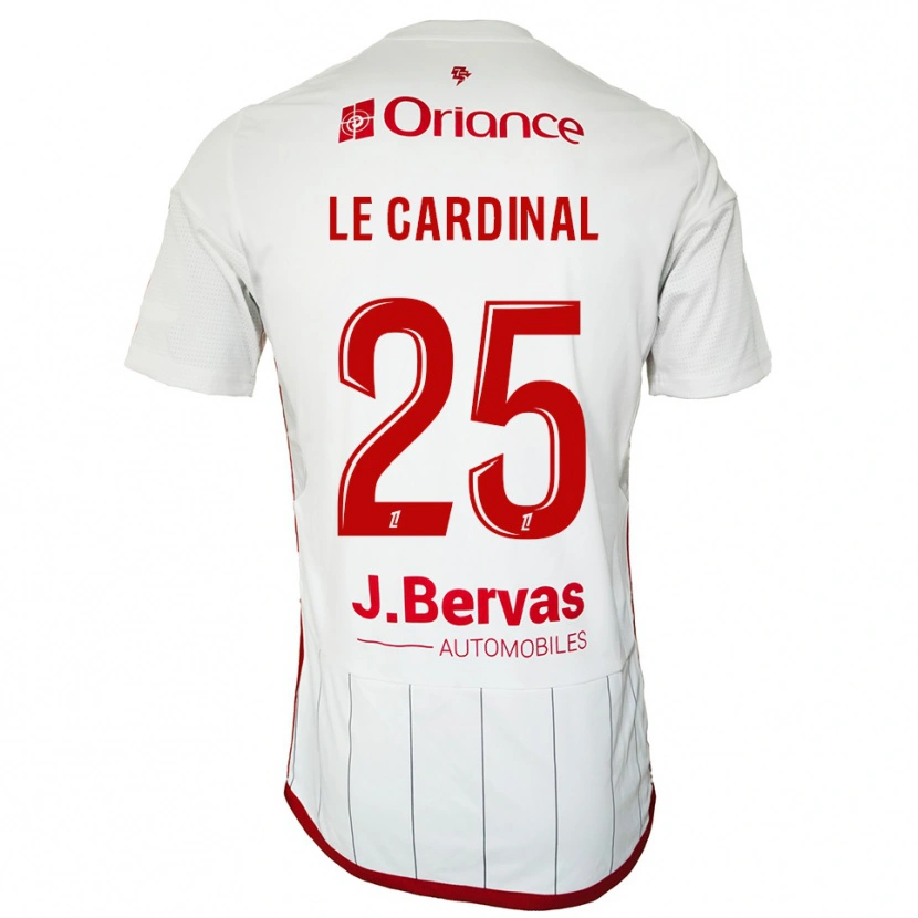 Danxen Donna Maglia Julien Le Cardinal #25 Bianco Rosso Kit Gara Away 2025/26 Maglietta