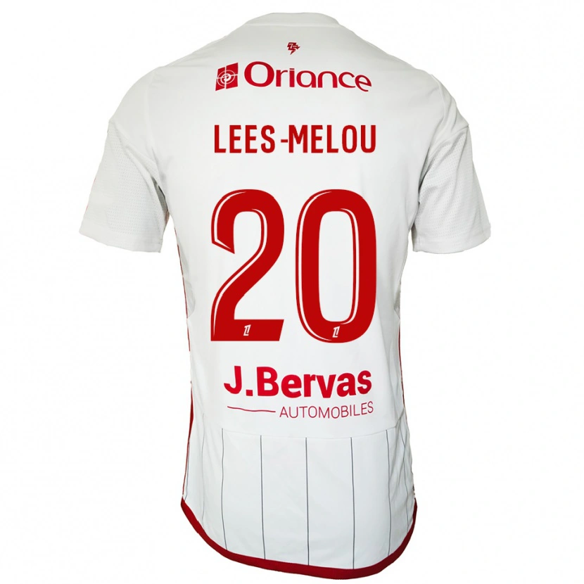 Danxen Donna Maglia Pierre Lees-Melou #20 Bianco Rosso Kit Gara Away 2025/26 Maglietta