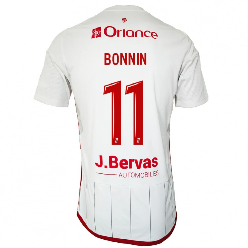 Danxen Donna Maglia Lilian Bonnin #11 Bianco Rosso Kit Gara Away 2025/26 Maglietta