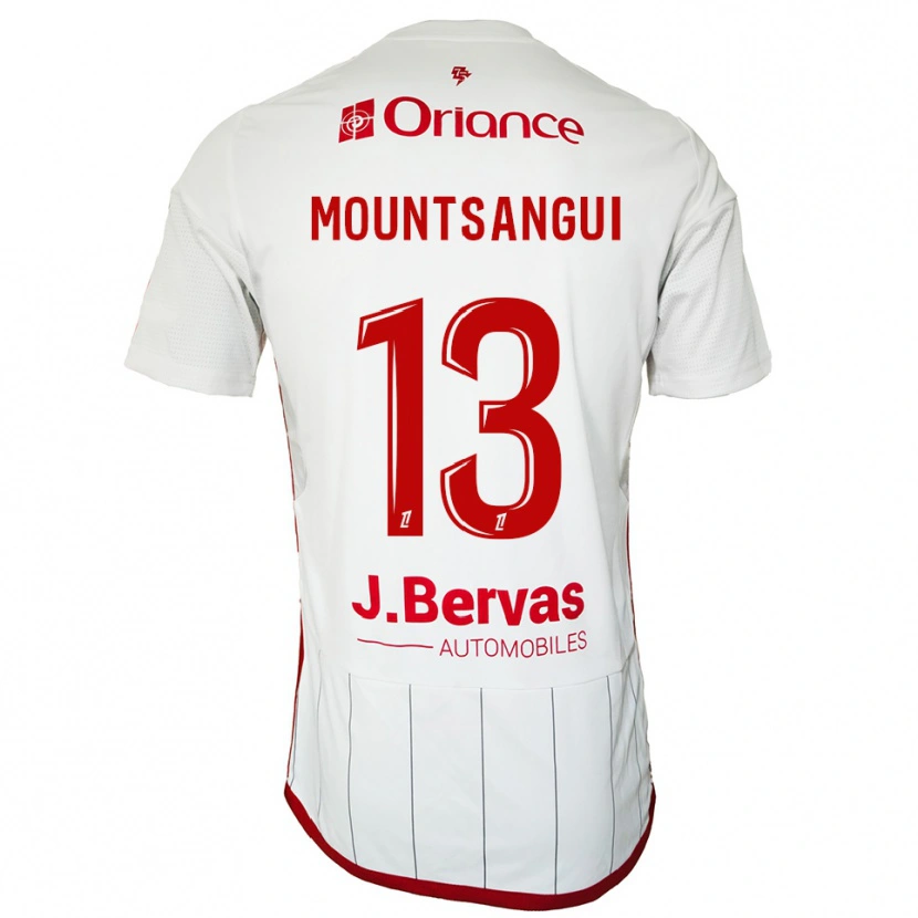 Danxen Donna Maglia Warren Mountsangui #13 Bianco Rosso Kit Gara Away 2025/26 Maglietta