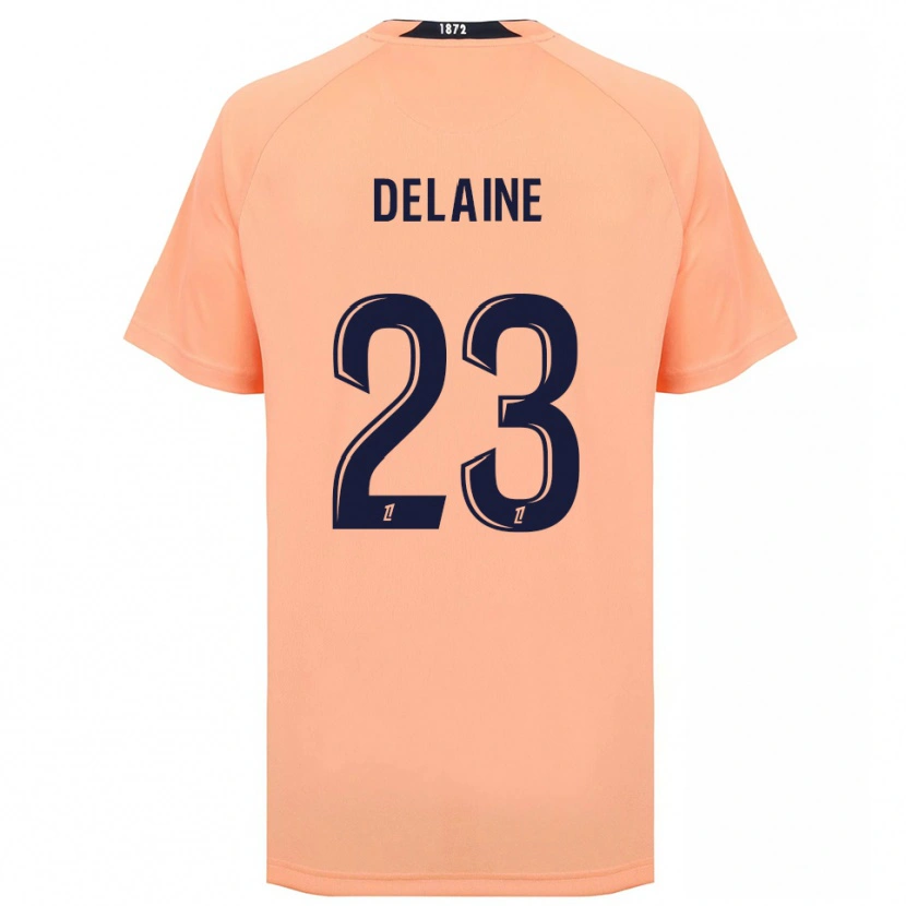 Danxen Donna Maglia Thomas Delaine #23 Arancione Blu Navy Kit Gara Away 2025/26 Maglietta